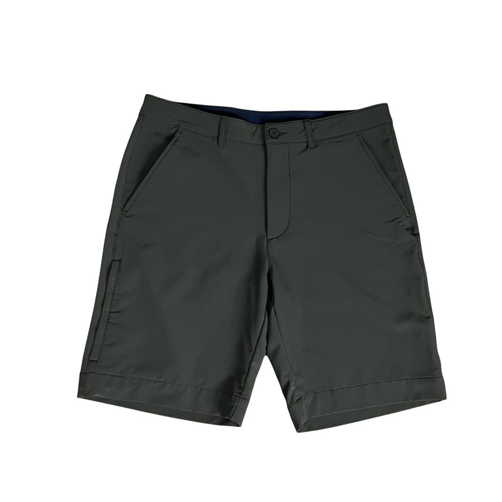V46 Golf Shorts Mens Size 34 Green Performance Comfort Stretch Zip Side Pocket‎